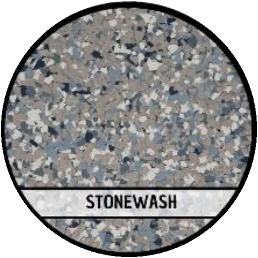 Stonewash epoxy flake blend