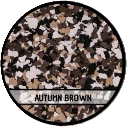 Autumn Brown epoxy flake blend