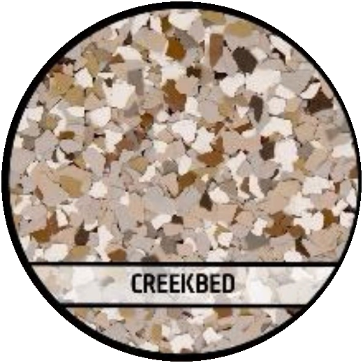 Creekbed epoxy flake blend