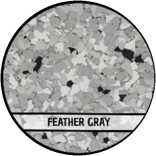 Feather Gray epoxy flake blend